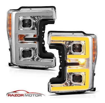 For 17-19 Ford F250 F350 Xl Xlt Pair Chrome Projector He Rzk Foto 4
