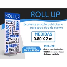 Roll Up, Banner De Aluminio 80x200 Cm. Incluye Tela