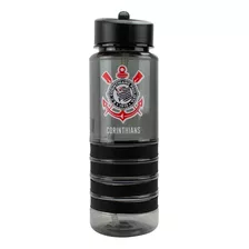 Garrafa De Plástico Com Canudo Retrátil Corinthians 700 Ml Cor No