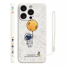 Funda Silicona Para iPhone Diseño De Astronauta +correas