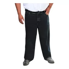 Calça Jeans Masculina Reta Com Lycra Plus Size Tamanho Grande Até 68 Preta E Azul Ótimo Acabamento Perfeita 