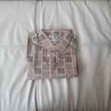 Camisa De Color Marrón Claro Con Rayas 