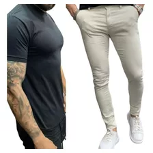 Kit Calça Masculina Premium Sarja Jeans Skinny + 1 Brinde