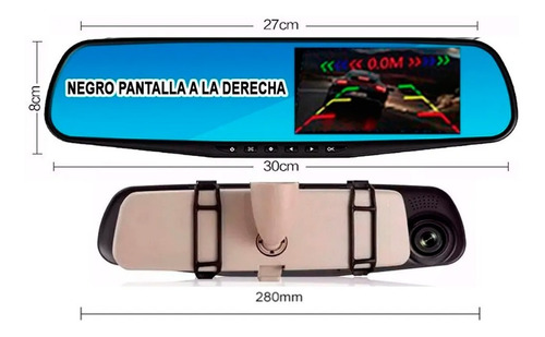 Espejo Retrovisor Dvr 2 Camaras Pantalla 4.3 Logo Nissan Foto 10