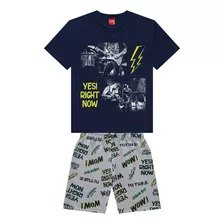 Conjunto Infantil Kyly Menino Camiseta E Bermuda - Guitarra