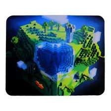 Mouse Pad Minecraft 22x18cm De Tecido E Borracha Speed Exbom