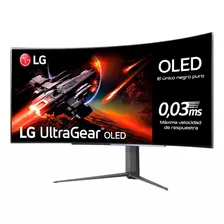 Monitor LG Ultragear 45gr95qe-b Oled 3440x1400, 21:9, 240 Hz, Colorido Cinza