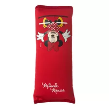 Almohadon Cubre Cinturon De Seguridad Auto Disney Minnie Color Rojo