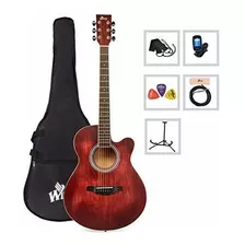 Guitarra Acústica Winzz Paquete De Inicio Para Principiantes