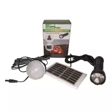 Linterna + Foco Led Carga Pantalla Solar Camping Hogar Auto