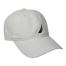 Gorra Nautica De Sarga Para Hombre, 6 Paneles, Blanco, Talla