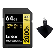 Tarjeta De Memoria Lexar 2000x V90, U3, Ush-ii, Sdxc,64gb