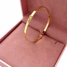Pulseira Feminina Bracelete De Ouro 18k 750 3mm 16cm