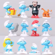 Kit Bonecos Smurfs 12 Miniaturas 