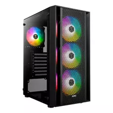 Gabinete Mid Tower Gamdias Aura Gc2 Argb Atx Vidrio Templado Color Negro