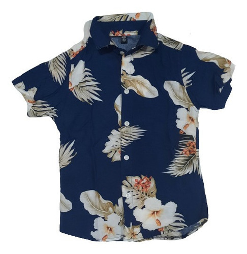 Camisas Hawaianas Chicos Fibrana Verano Envios Manga Corta