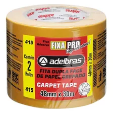 Fita Dupla Face Carpet Tape 48mmx30m 2 Rolos- Adelbras