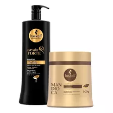 Kit Shampoo Haskell Cavalo Forte 1l + Máscara Mandioca 500g