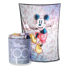 Kit Balde Pipoca+manta Disney Mickey Especial 100 Anos