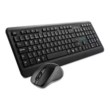 Kit De Teclado E Mouse Sem Fio Movitec Otcw-01 Português Brasil De Cor Preto