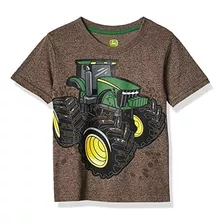 Camiseta Masculina John Deere, Marrom Mesclado, 4 Nós