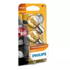 2x Ampolleta P21/5w 12v Bay15d 2 Contactos Vision Philips