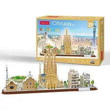 City Line - Barcelona - Puzzle 3d