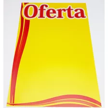 Cartaz Oferta Promoção 47x 65 Amarelo P/ Supermercado 50 Und
