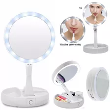 Espelho De Mesa Maquiagem Com Luz Led Rotação 360° Camarim