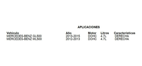 Junta Multiple Escape Derecha Mercedes-benz Ml500 2012 4.7l Foto 2