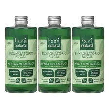 Kit 3 Antisseptico Bucal Boni Natural Menta Melaleuca 500ml