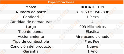 1- Banda Accesorios A/a Sierra 1500 V8 5.3l 09/13 Rodatech Foto 2