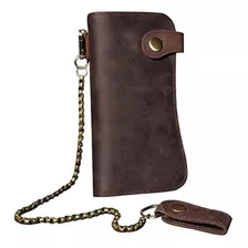 Cartera Para Hombre Con Cadena De Cuero Para Bicicleta Estil