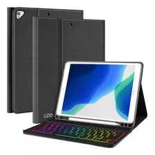 Funda C/teclado Coo Para iPad 2021 9g/8g/7g 10.2inch Backlit