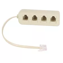 Uxcell Rj11 6p4c 1 Macho A 4 Mujer Línea Telefónica Divisor 