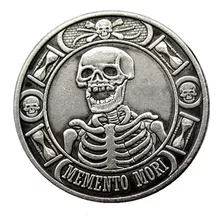 Moeda Medalha Caveira Memento Mori Coleção Dolar Custom