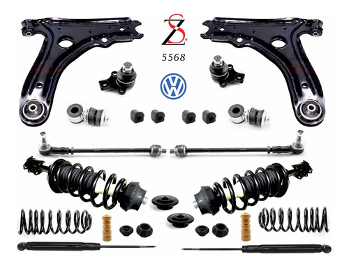 Kit Amortiguadores Horquillas Bieleta Vw Golf Jetta A3 93-99 Foto 2