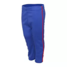 Calça Helanca Juvenil Azul Royal Friso Listra Vermelho