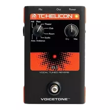 Tc Helicon Voicetone R1, Pedal De Efectos De Reverberación Color Negro/naranja