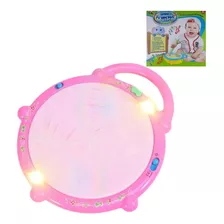 Brinquedo Tambor Musical Infantil Com Baqueta Som Luz