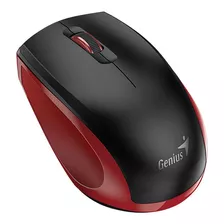 Mouse Sem Fio Genius Nx-8006s Preto E Vermelho