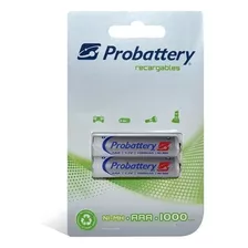 Pack X2 Pilas Recargables Aaa Probattery 1000 Mah