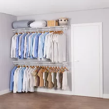 Armário Aramado Kit 42 - Cabideiro Para Closet Ou Quarto Cor Branco