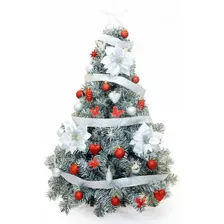 Arbolito De Navidad Premium Snow 1,30 M + Kit Mod04 - Sheshu
