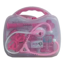 Maleta Médica Rosa Brinquedo Infantil Didático Emite Luz Bbr