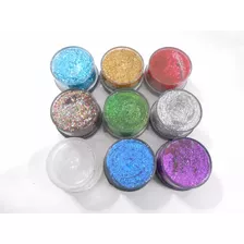 2 Potes Brillo Gel Gibre Glitter Maquillaje Artistico Ydnis