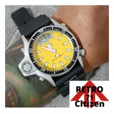 Relógio Citizen Aqualand C022 Amarelo Anos 80 Raro 