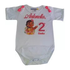 Body Moana Baby Personalizado Com Nome E Numero