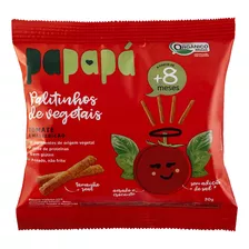 3 X Palitinhos Vegetais Papapá Orgânico Tomate Manjericão