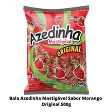 Bala Mastigável Azedinha Morango Icekiss Pacote 500g